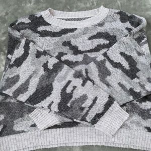 gray camo american eagle crewneck/shirt